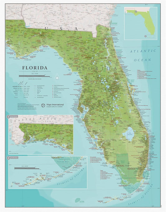 Florida Leisure Wall Map