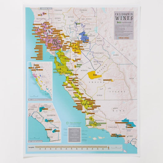 Scratch Off California Wine Maps