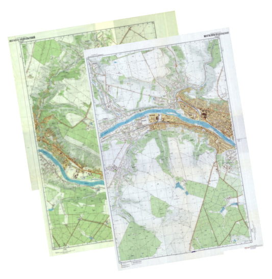 Mogilev-Podolskii (Ukraine)  2-Sheet Set - Soviet Military City Plans