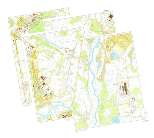 Mogilev  (Belarus)  4-Sheet Map Set - Soviet Military City Plans
