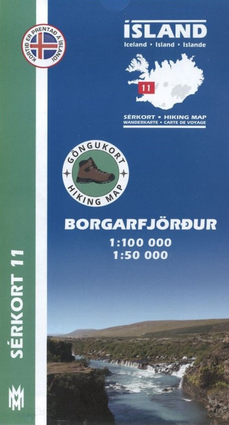 Borgarfjordur Hiking Map