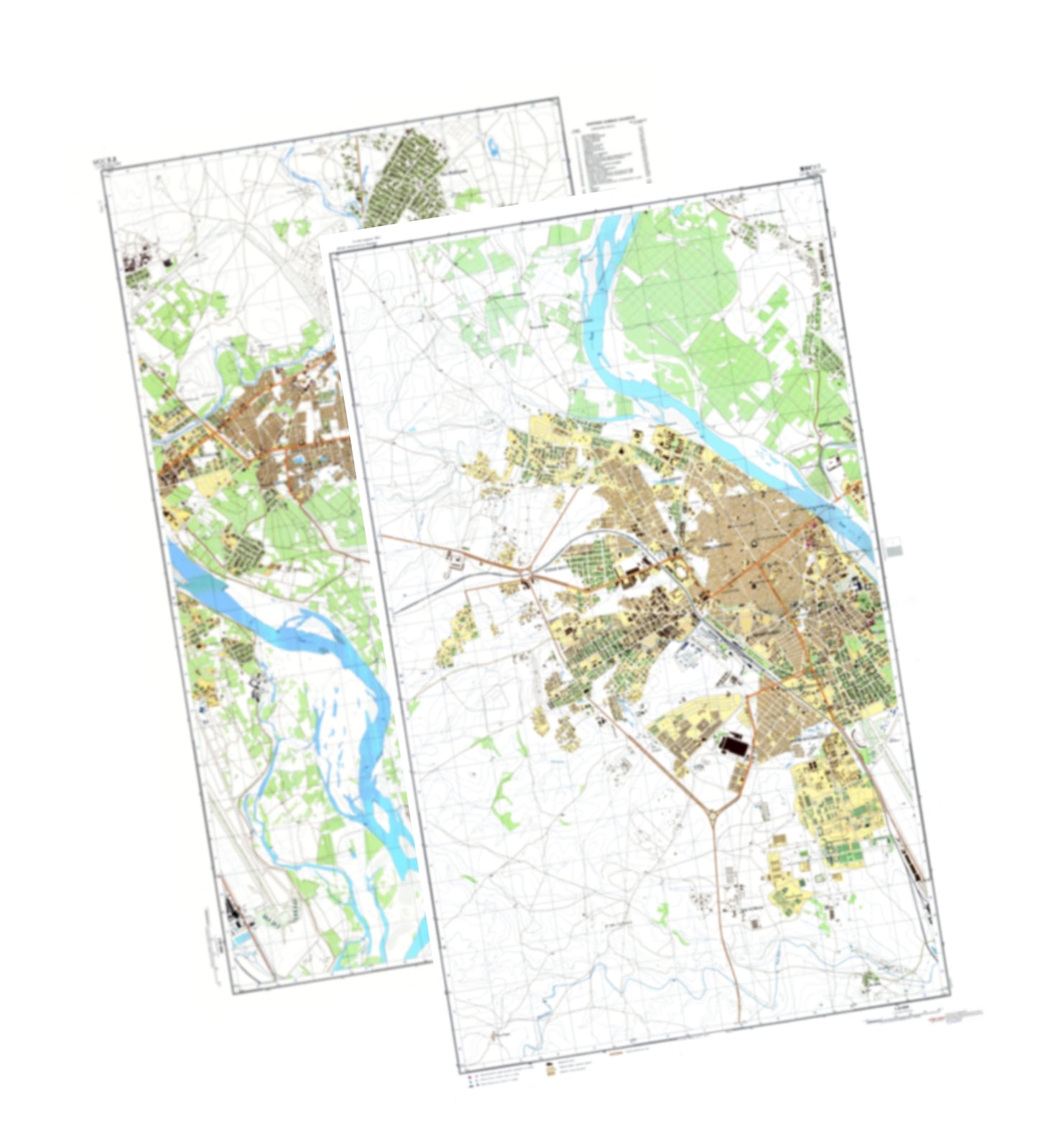 Mosul (Iraq) 2-Sheet Set - Soviet Military City Plans