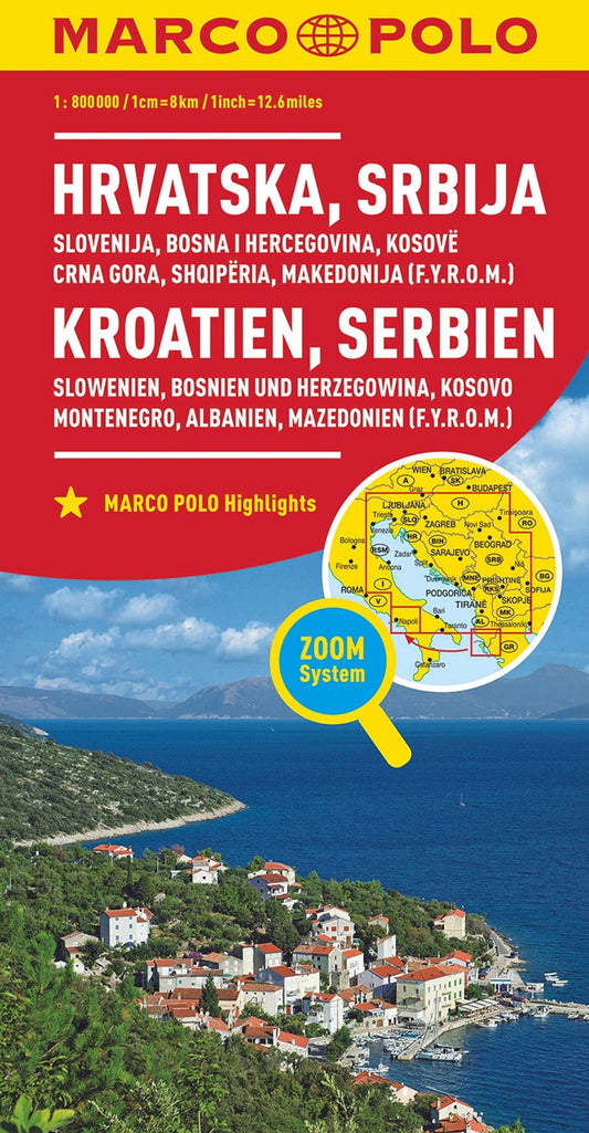 Croatia & Serbia Road Map
