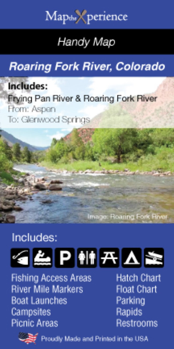 Roaring Fork/Frying Pan River, Colorado Fishing Map