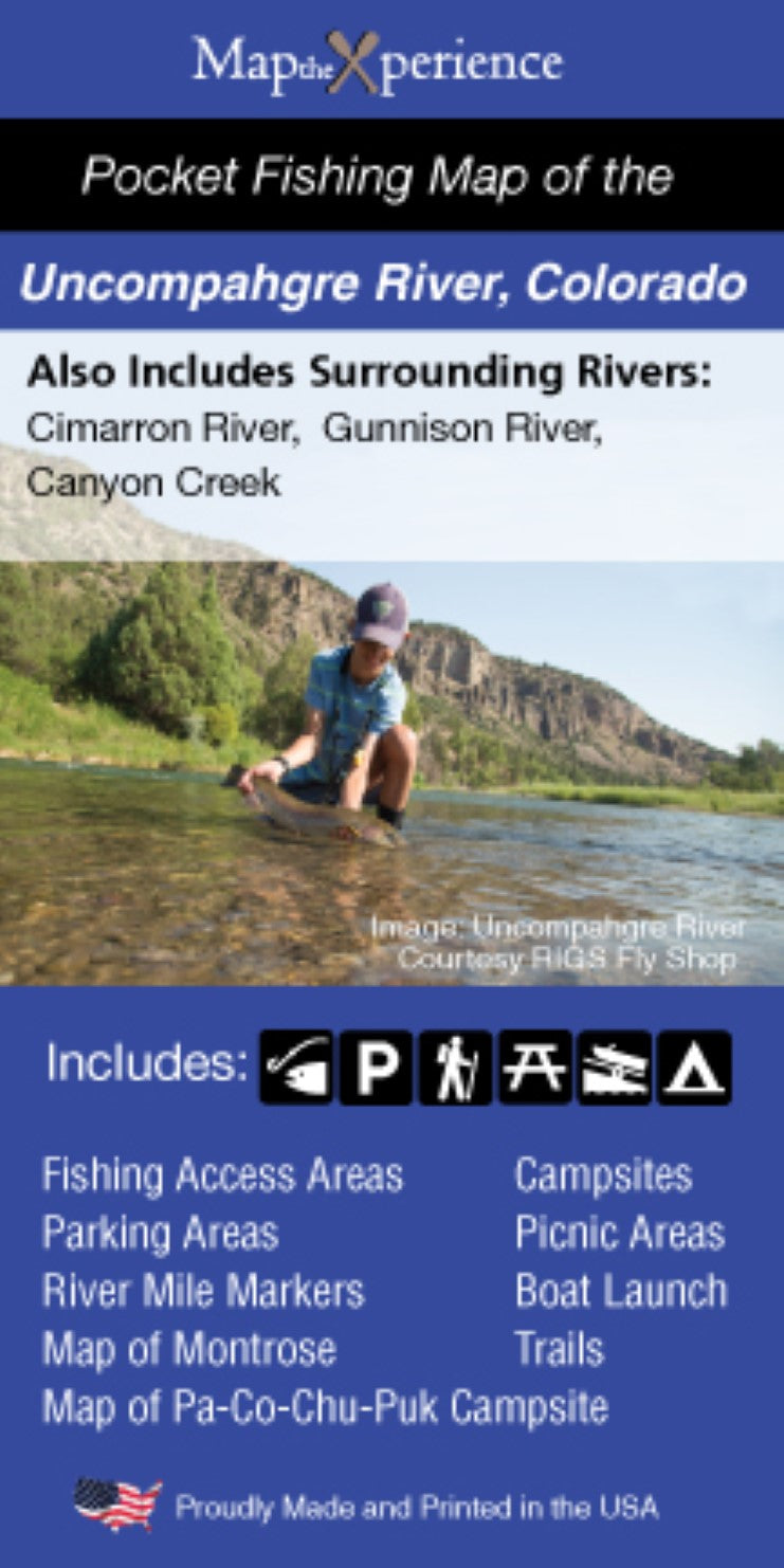 Uncompahgre River, Colorado Fishing Map