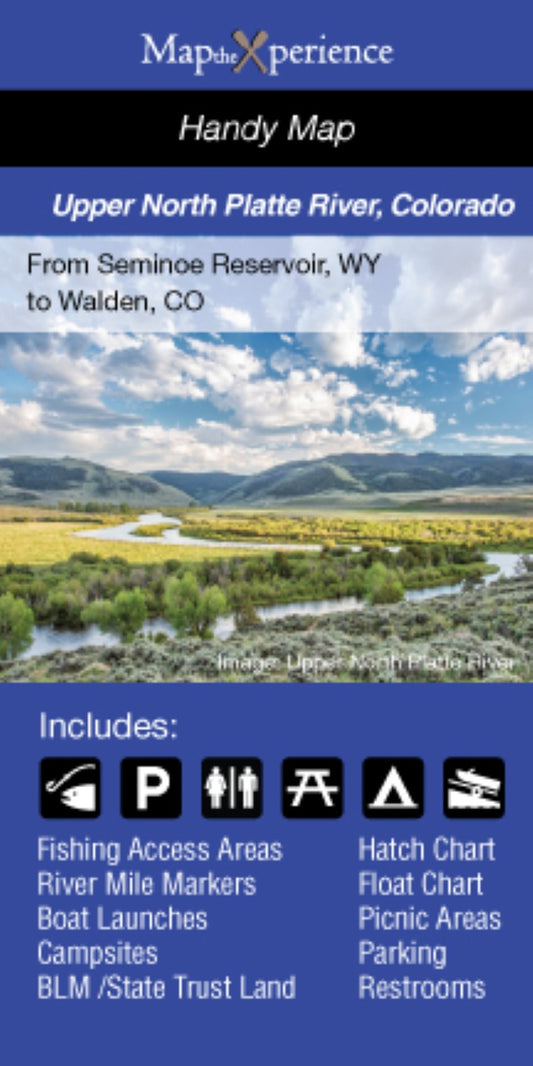 Upper North Platte River, Colorado/Wyoming Fishing Map