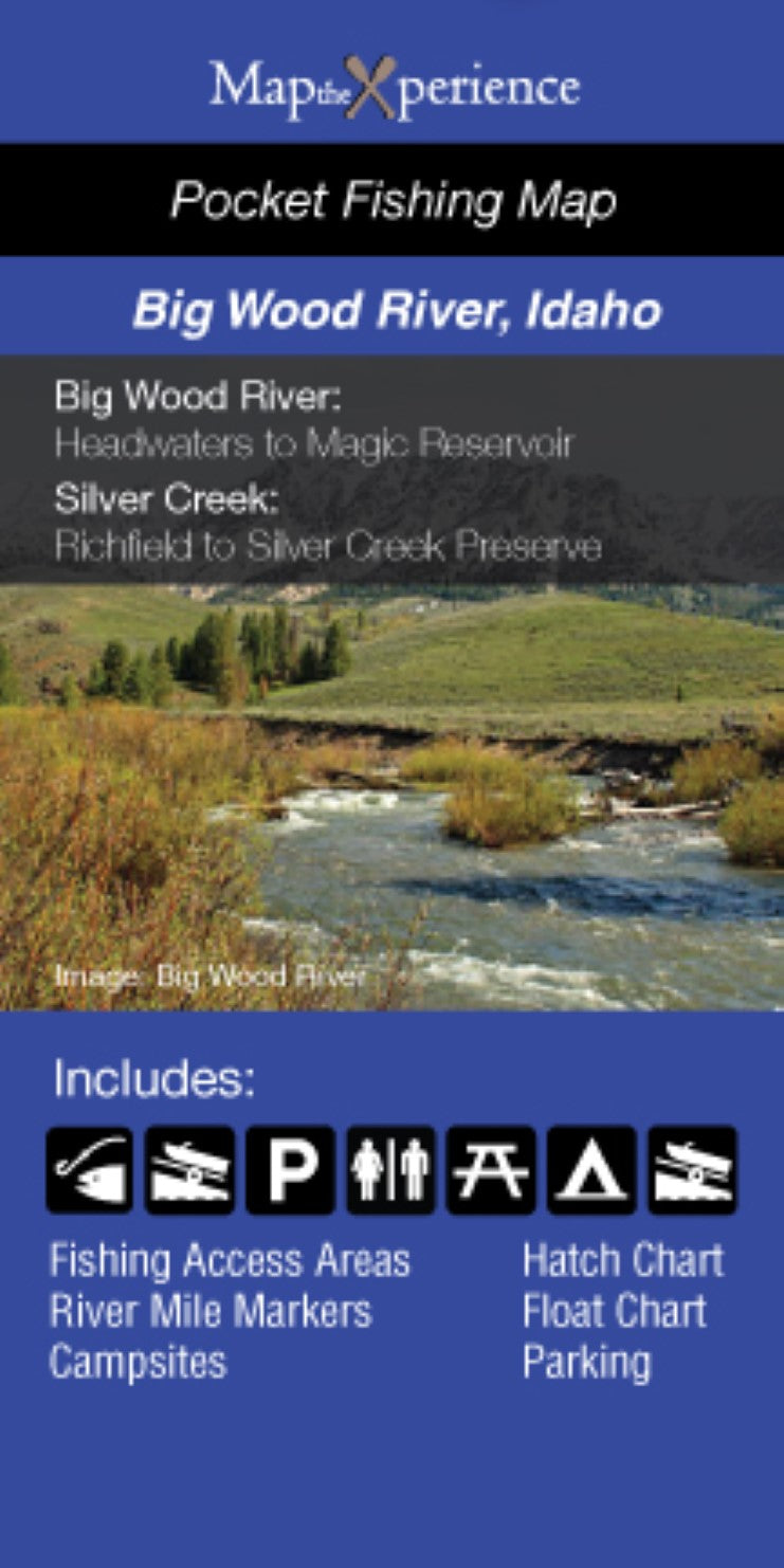 Bigwood River/Silver Creek, Idaho Fishing Map