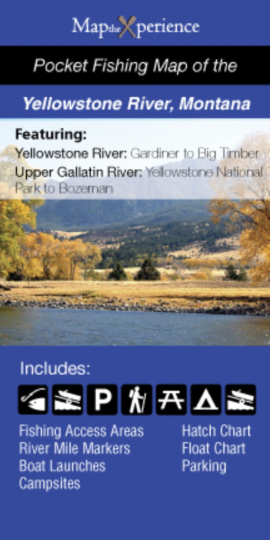 Yellowstone River/Upper Gallatin River, Montana Fishing Map