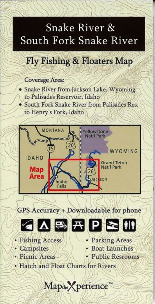 Snake River & South Fork Snake River : Fly Fishing & Floaters Map