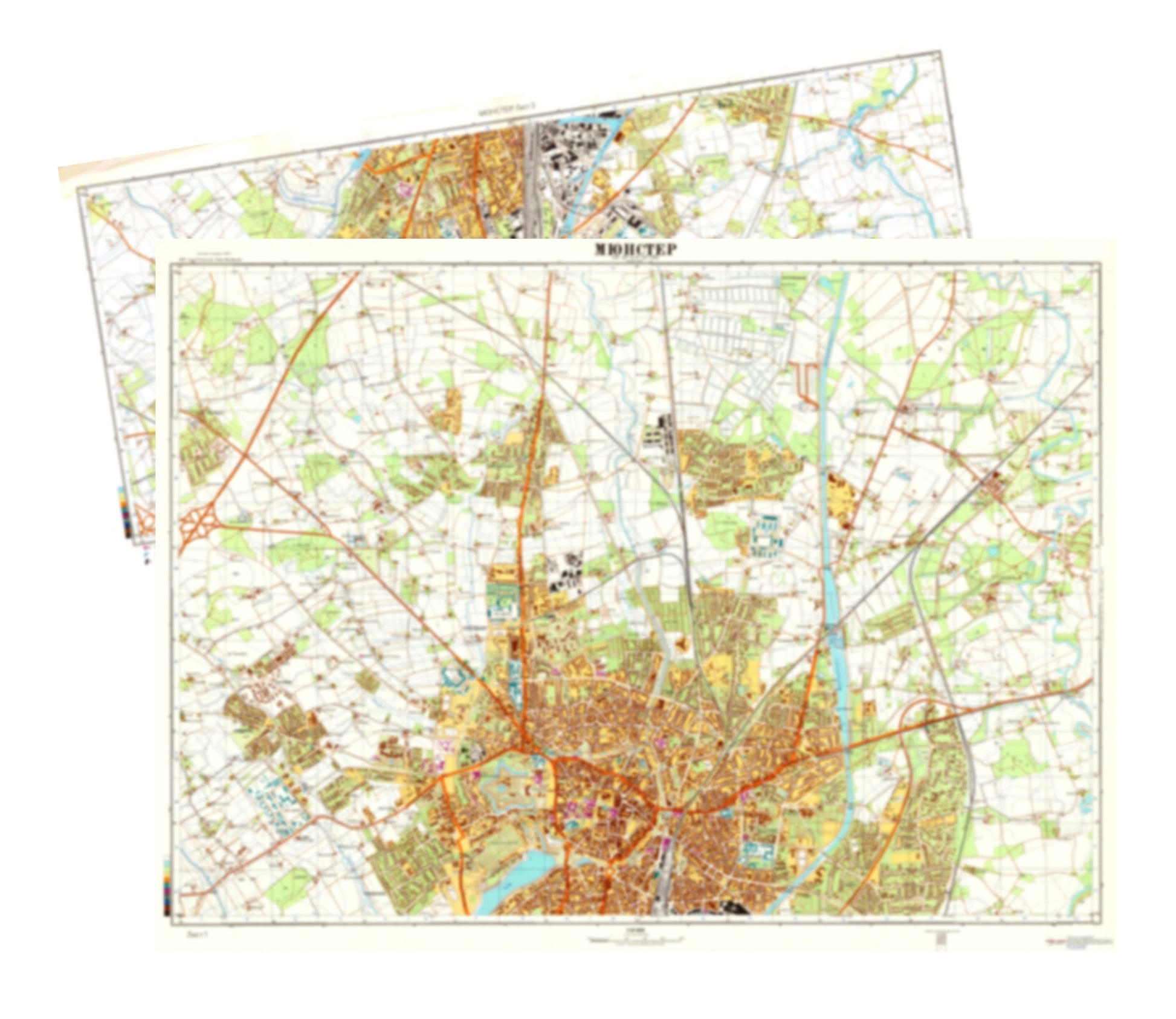 Munster (Germany) 2-Sheet Set - Soviet Military City Plans