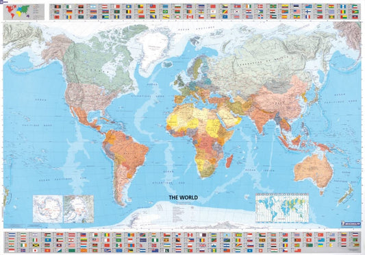 World, Pol, w/Flags, 40x56, Lam