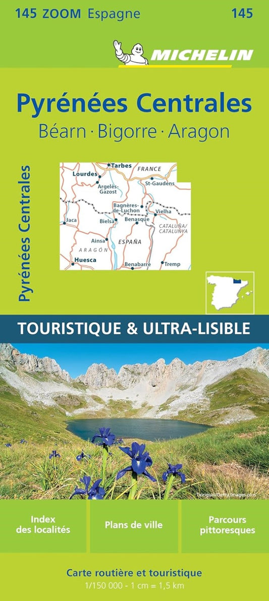 Pyrénées centrales carte routière et touristique 1/150 000 : Béarn, Bigorre, Aragon