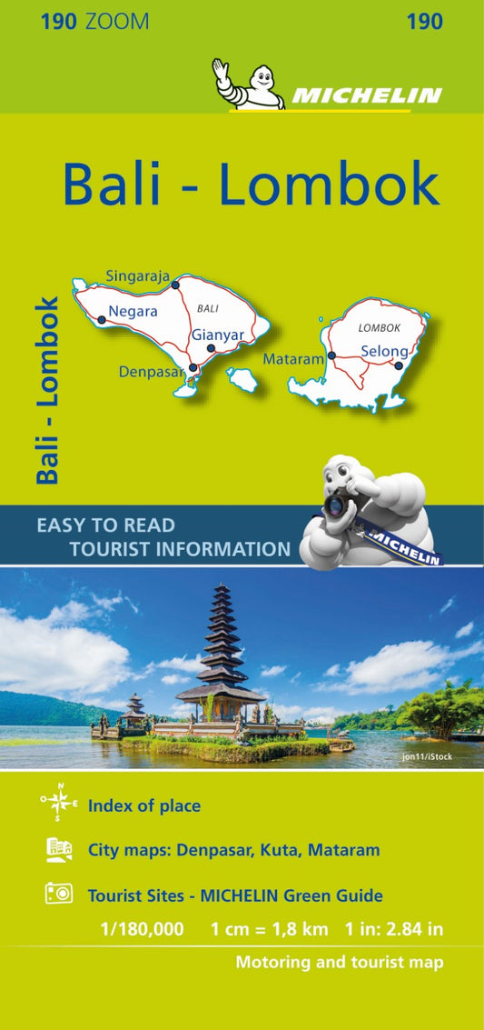 Bali, Lombok - Road & Tourist Map