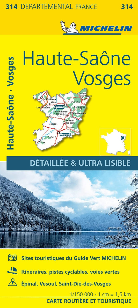 Haute-Saône, Vosges : road and tourist map = Haute-Saône, Vosges : carte routière et touristique