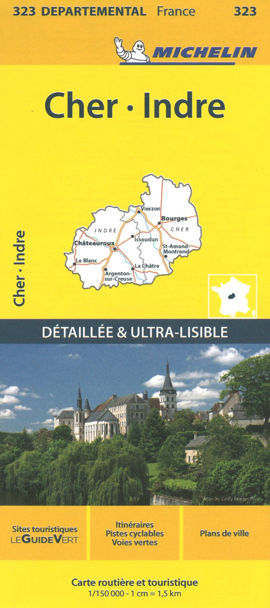 Cher / Indre, France Regional Map