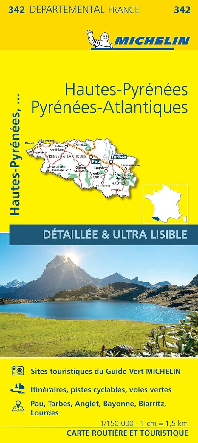 Hautes-Pyrènèes, Pyrènèes Atlantiques: road and tourist map = Hautes-Pyrènèes, Pyrènèes Atlantiques: carte routière et touristique