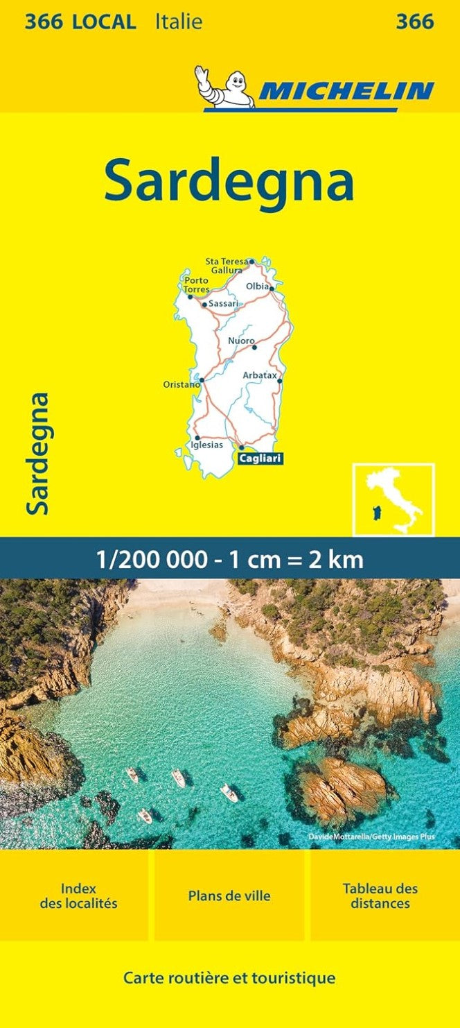 Sardinia, Italy (366) Road and Tourist Map - Multilingual Edition