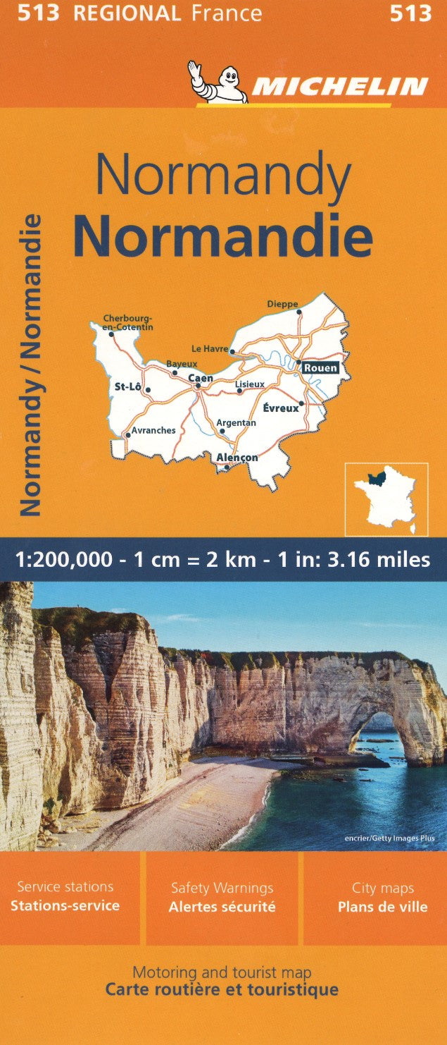 Normandy : road and tourist map 1:200 000