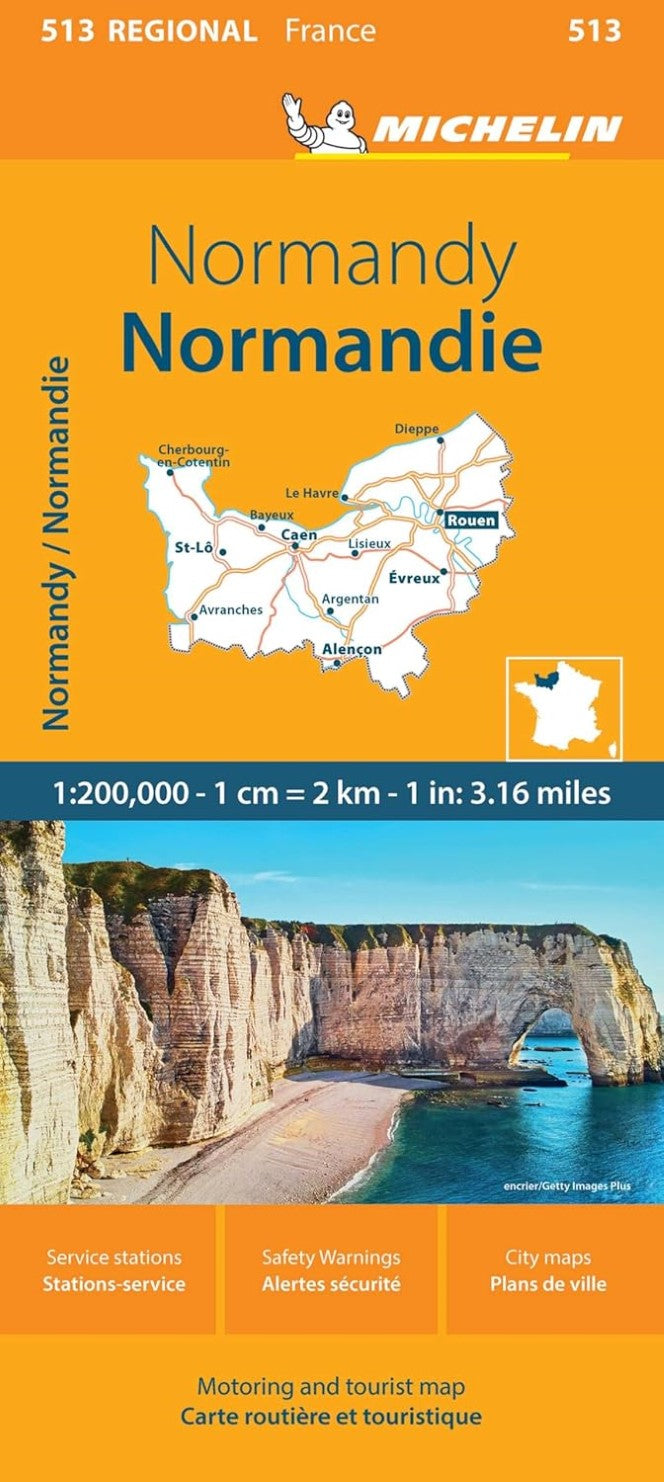 Normandy : road and tourist map 1:200 000