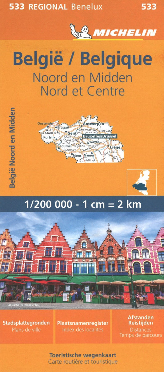 North and Central Belgium Road Map (533)