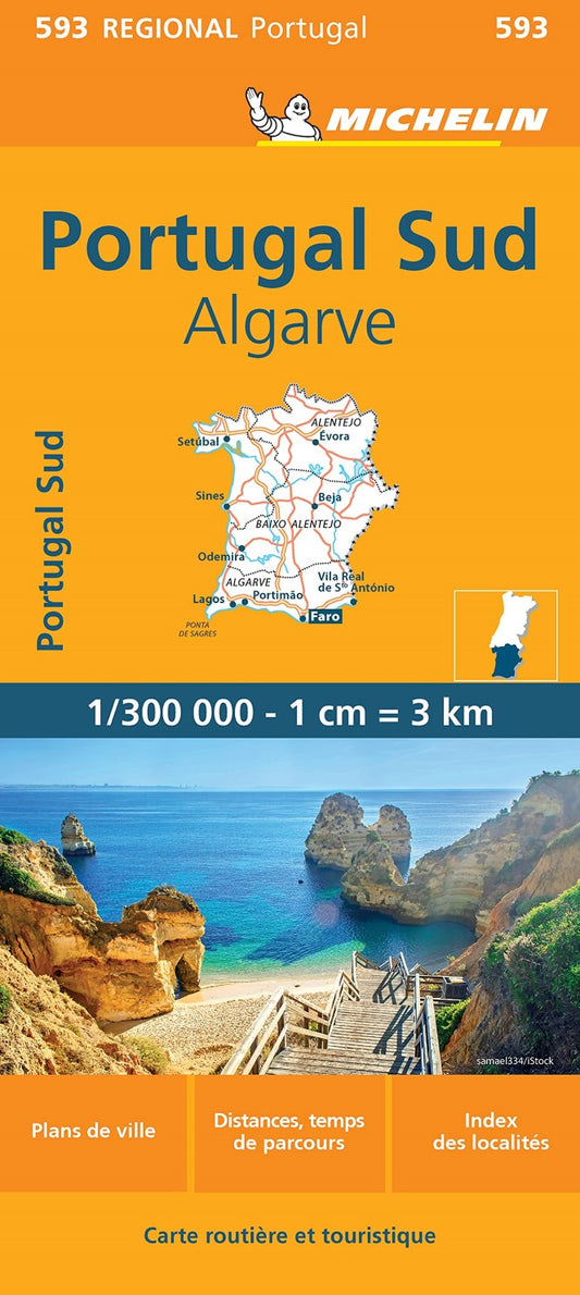 Map of southern Portugal & Algarve