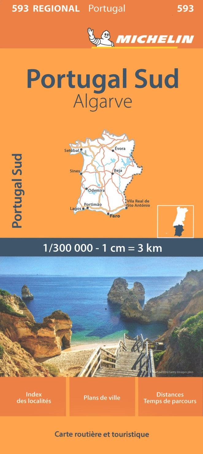 Map of Southern Portugal & Algarve