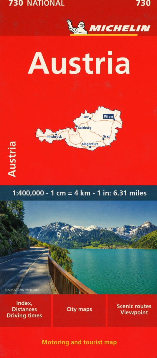 Austria 1:400,000 : road and tourist map