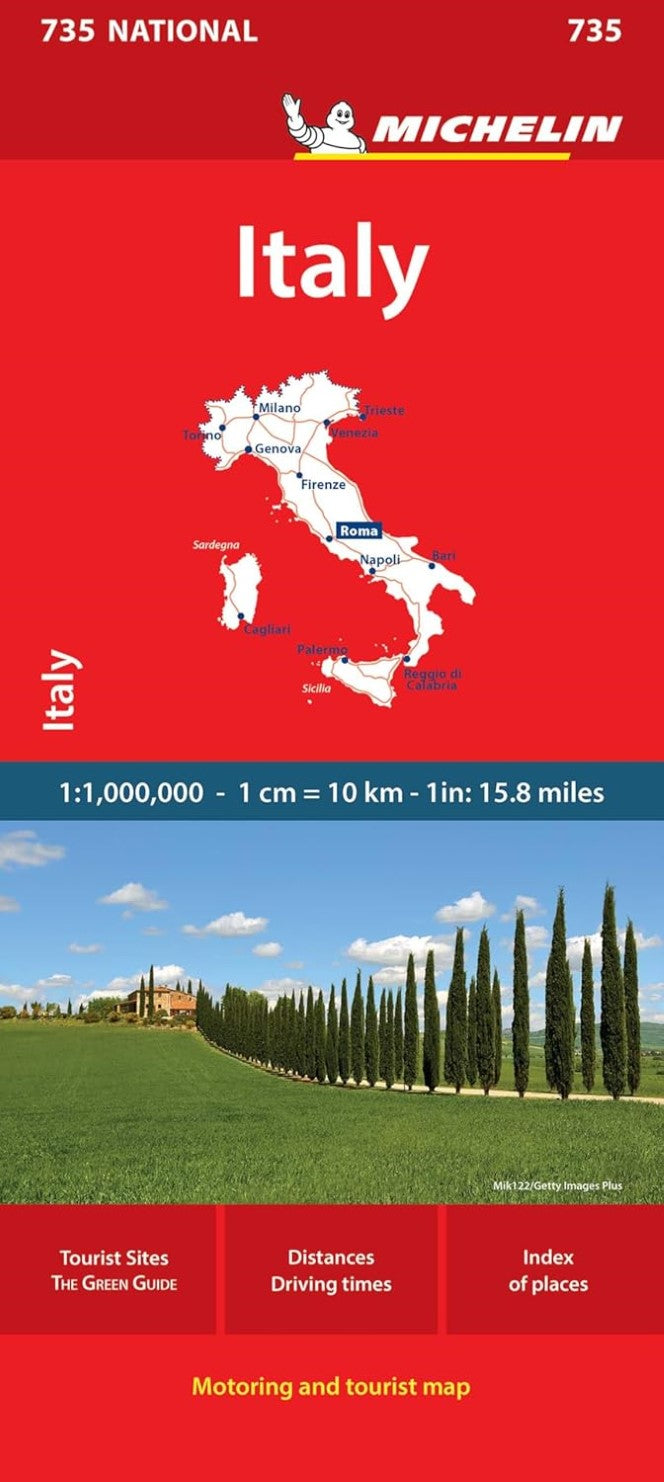 Italy 1:1000,000 : road and tourist map