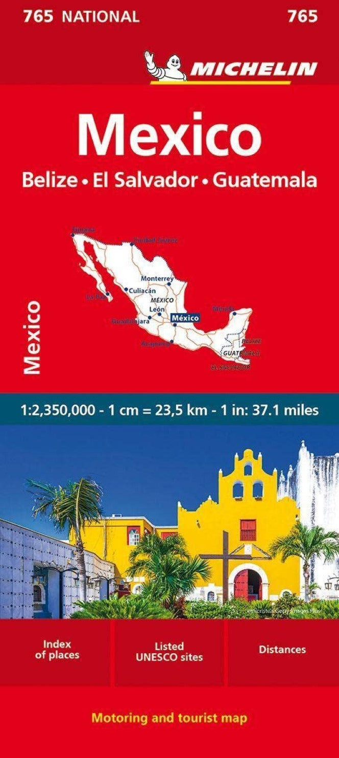 Mexico, Belize, El Salvador, Guatemala 1:2,250,000 : road and tourist map