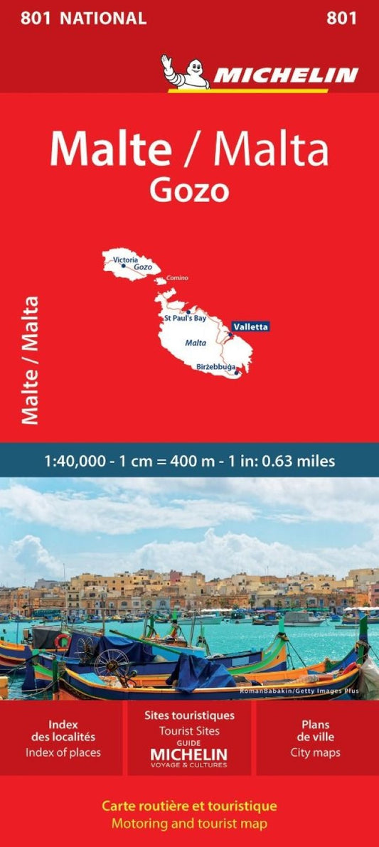Malta & Gozo Islands 1:40,000 Road and Tourist Map