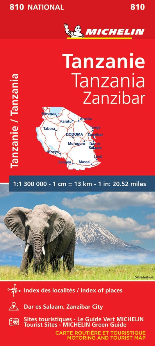 Tanzania, Zanzibar, Road & Tourist Map