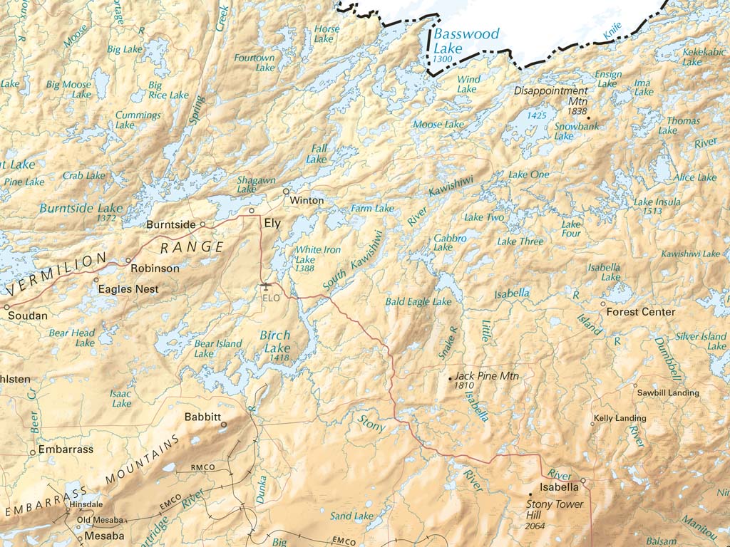 Minnesota Elevation Fine Art Print Map
