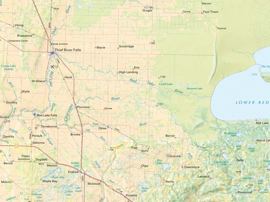 Minnesota Land Cover Fine Art Print Map