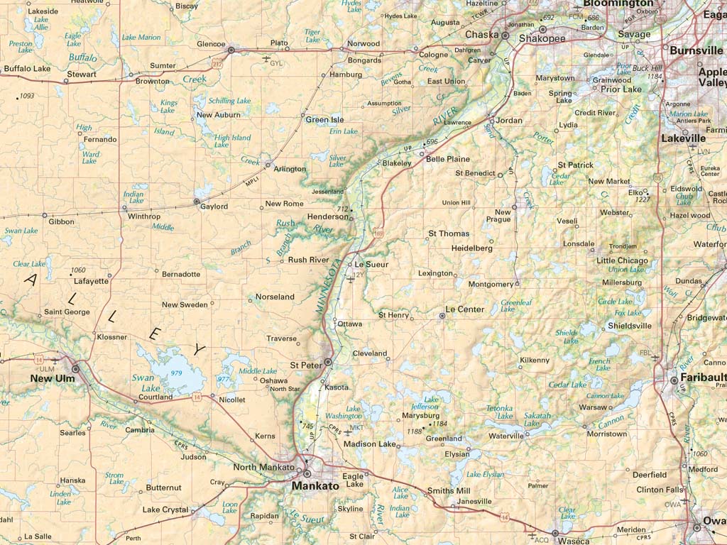 Minnesota Land Cover Fine Art Print Map