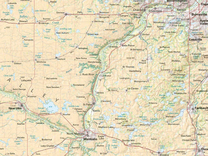 Minnesota Land Cover Fine Art Print Map