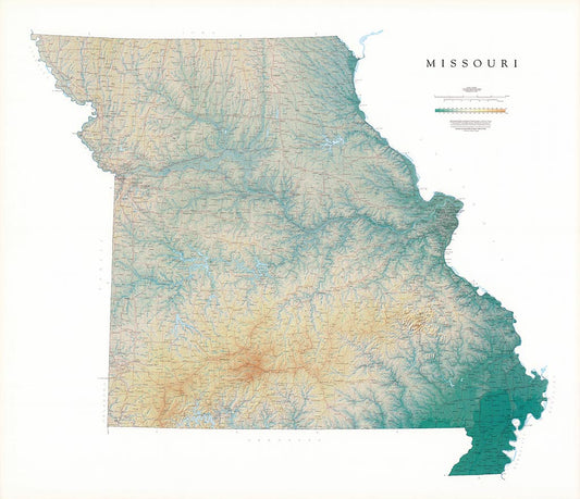 Missouri [Physical, 42x46, Laminated]