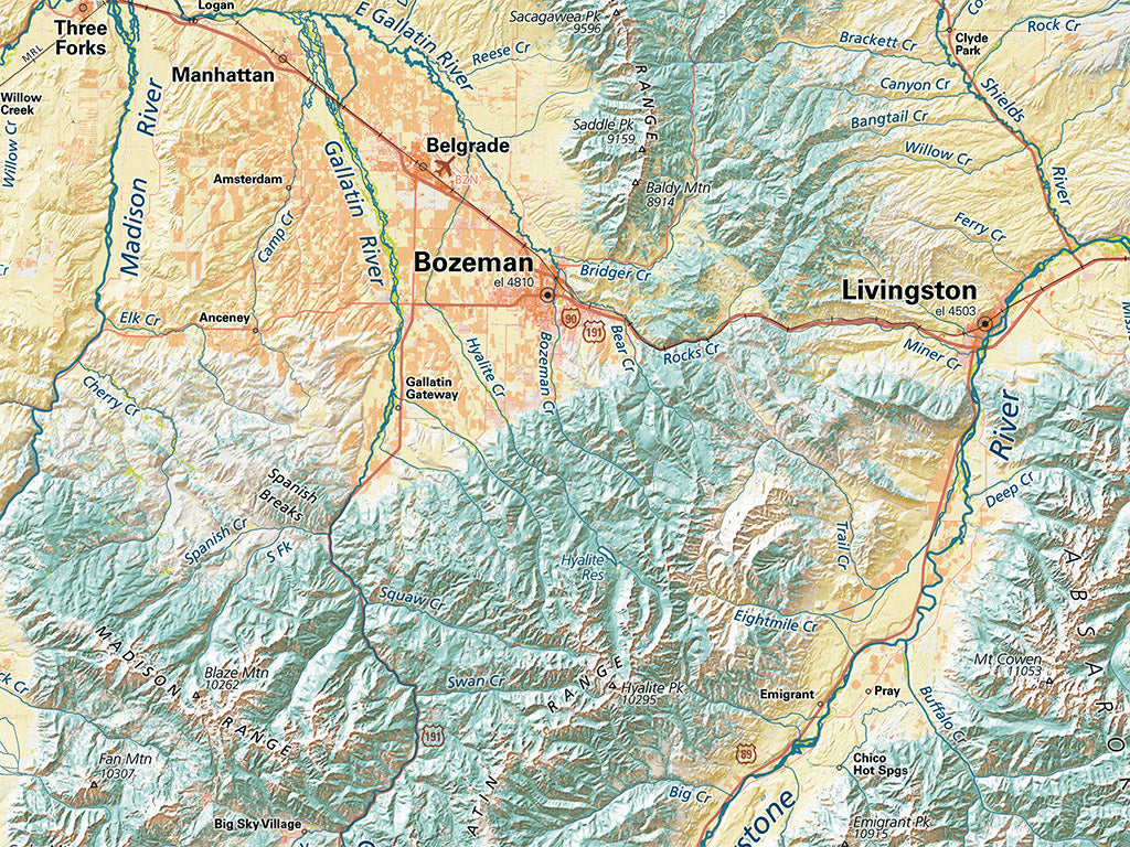 Montana Land Cover Fine Art Print Map