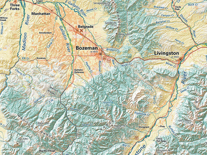 Montana Land Cover Fine Art Print Map