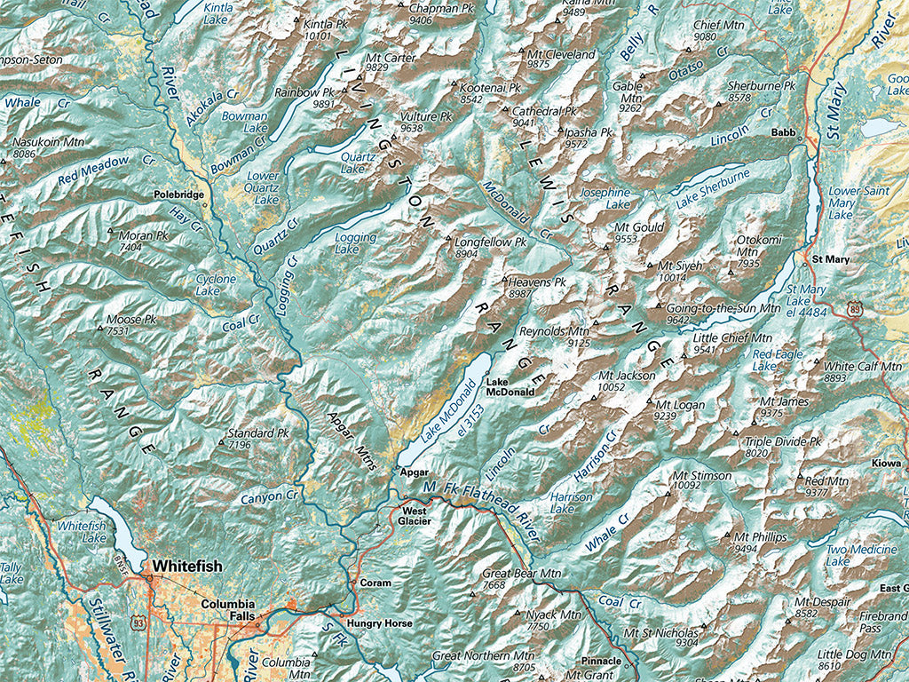 Montana Land Cover Fine Art Print Map