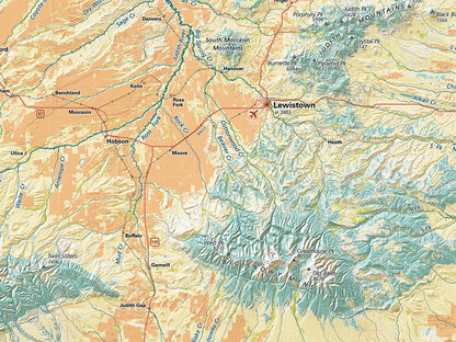 Montana Land Cover Fine Art Print Map