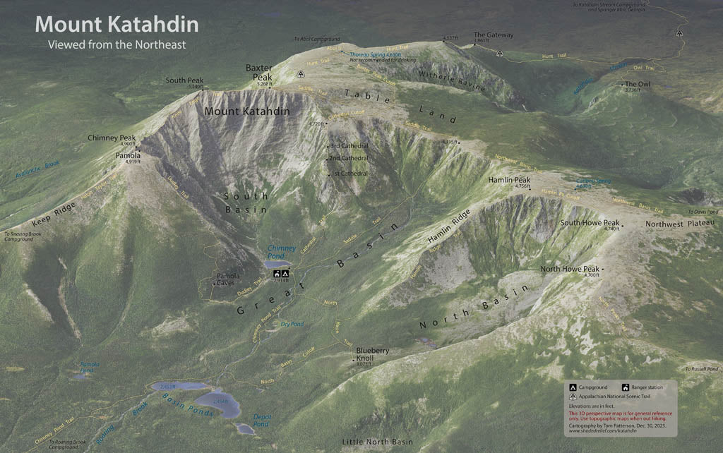 Mount Katahdin - Laminated