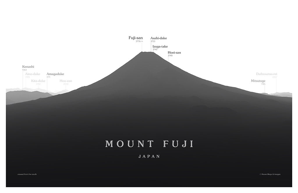 Mount Fuji Peakscapes Elevation Panorama