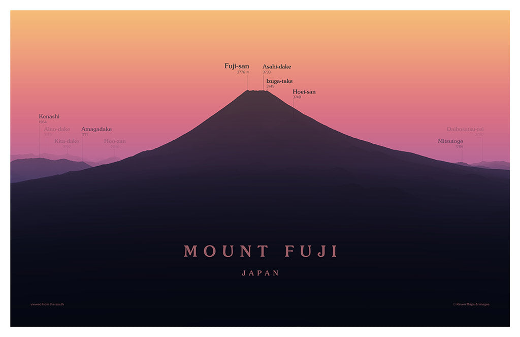 Mount Fuji Peakscapes Elevation Panorama