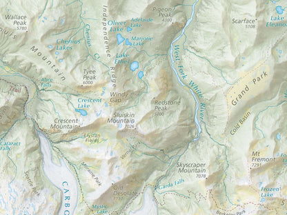 Mount Rainier National Park Landscape Fine Art Print Map