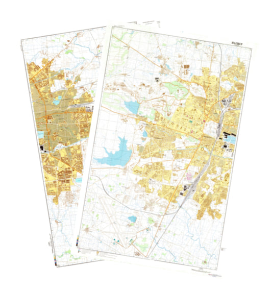 Nagpur (India) 2-Sheet Set - Soviet Military City Plans