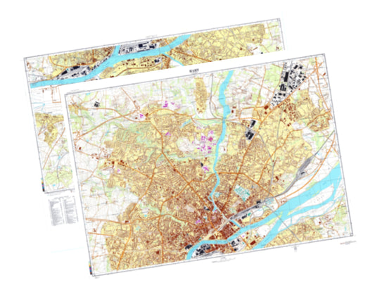 Nantes (France) 2-Sheet Set - Soviet Military City Plans