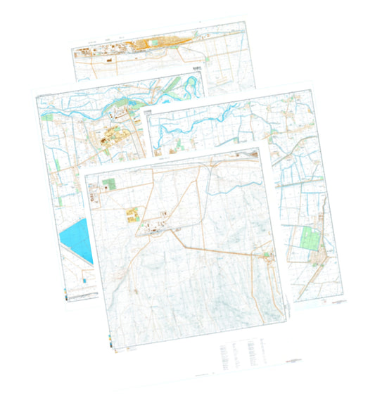 Navoi (Uzbekistan) 4-Sheet Map Set - Soviet Military City Plans