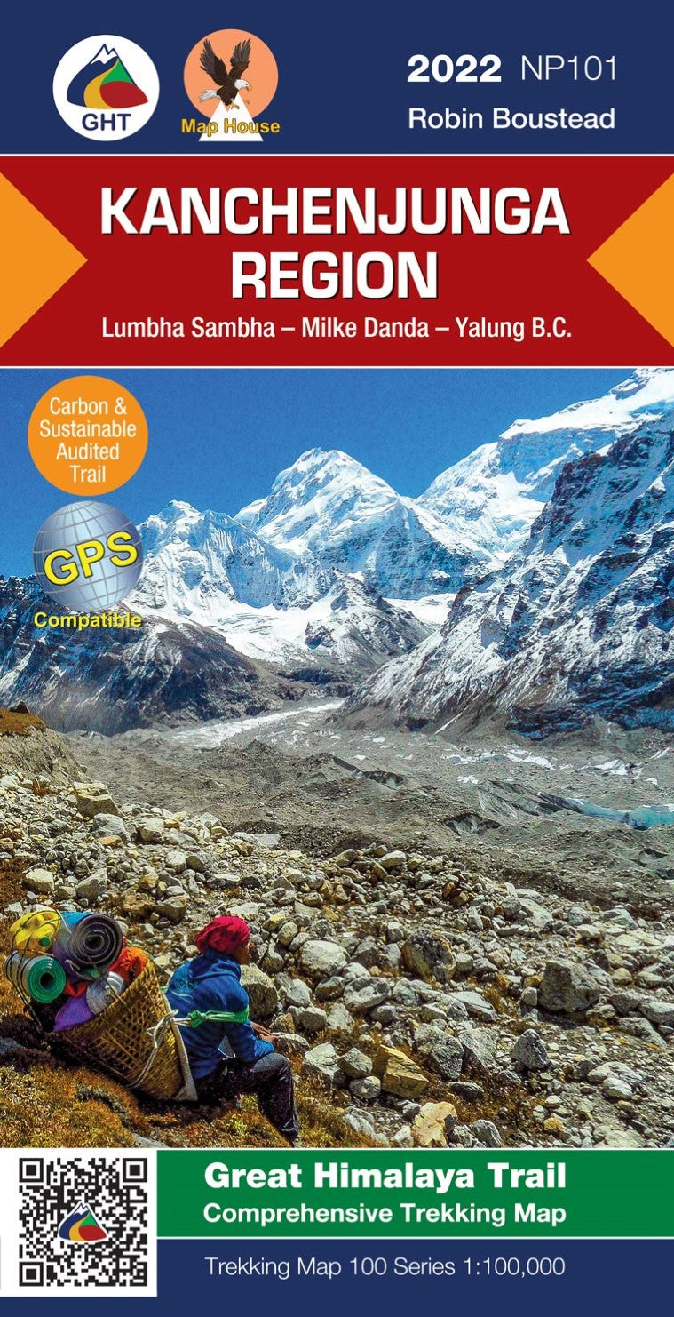 Kanchenjunga Region, Nepal Trekking Map