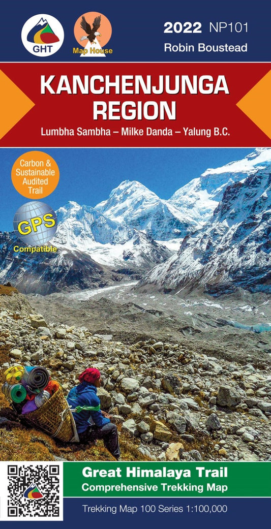 Kanchenjunga Region, Nepal Trekking Map