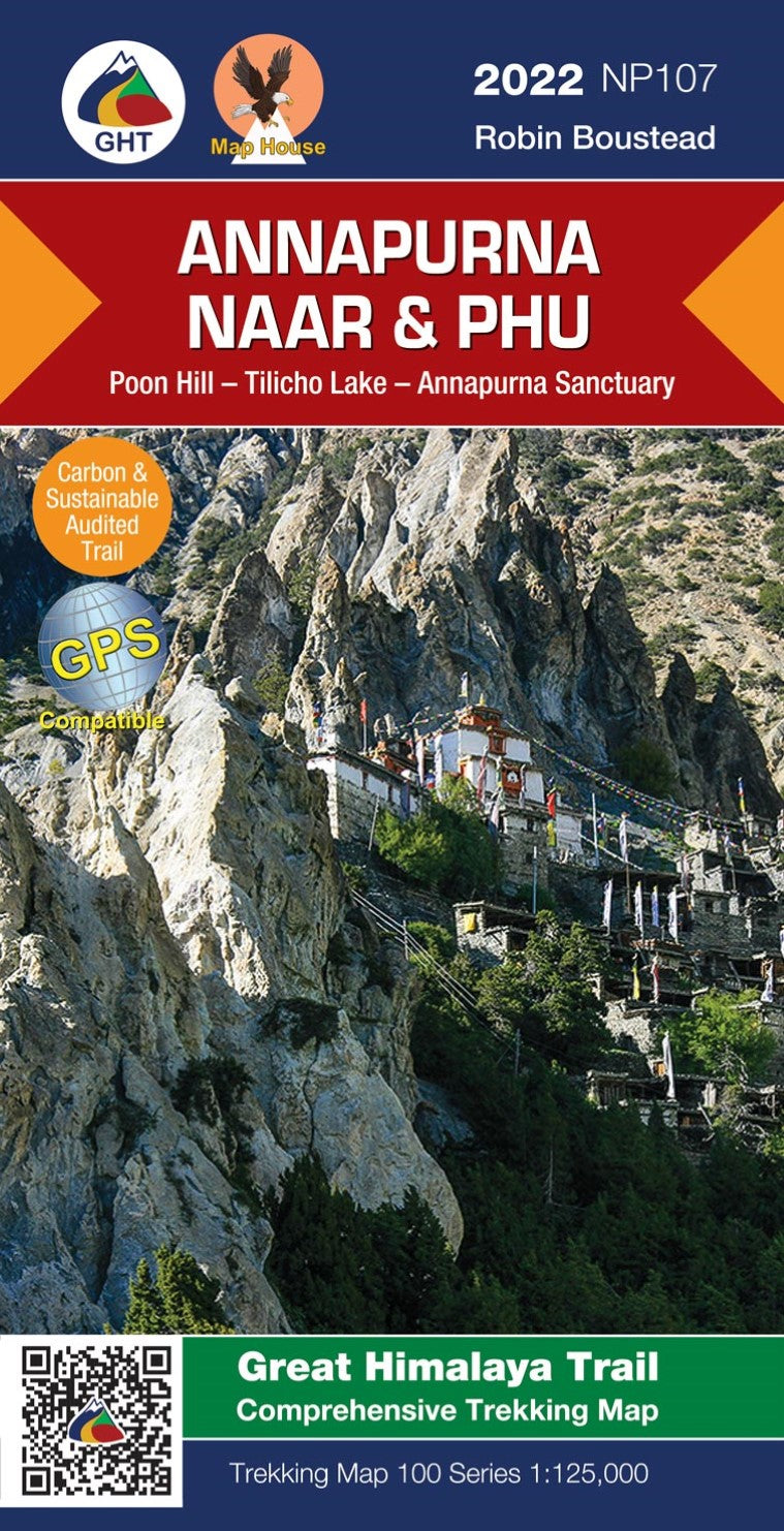 Annapurna, Naar & Phu Trekking Map 100 Series